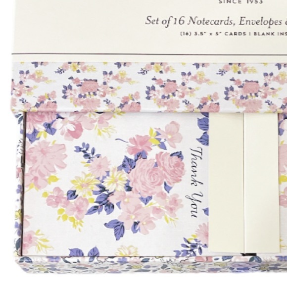 NEW Laura Ashley THANK YOU Notecards Envelopes & Seal Stickers Set - Picture 2 of 6